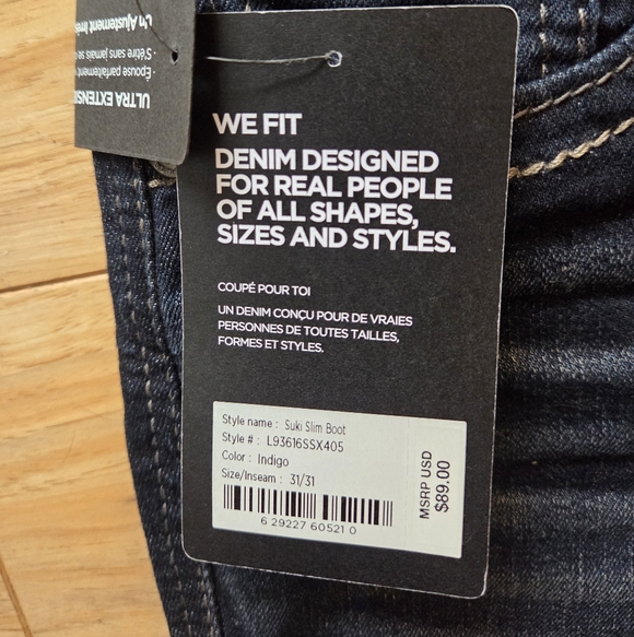 Silver Jeans Suki Curvy Fit Mid Rise Slim Boot Jeans 31x31 NWT - Picture 7 of 11